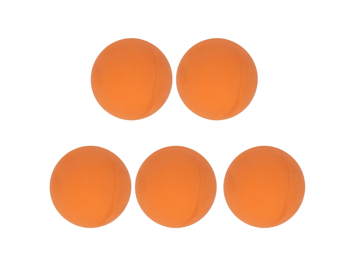 5 Pelotas Elásticas De Goma De 6 Cm, Seguras Y Ecológicas, Para Ejercicios De Manos, Piscinas, Playas, Color Naranja.