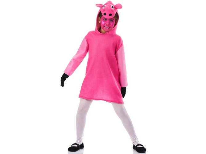Disfraz de Niña DISFRAZZES Cerdita Rosa (Talla: 8 a 10 años)