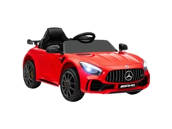 Coche eléctrico infantil Mercedes Benz AMG GTR con batería de 12 V, faros, claxon y música. Medidas: 108 x 67 x 46 cm. Color: Rojo. ZENCORE SERVICES.