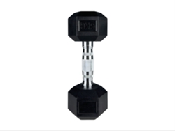 Mancuerna Hexagonal 6kg – About Fit – Musculación, Entrenamiento Funcional, Goma Antideslizante – Negro