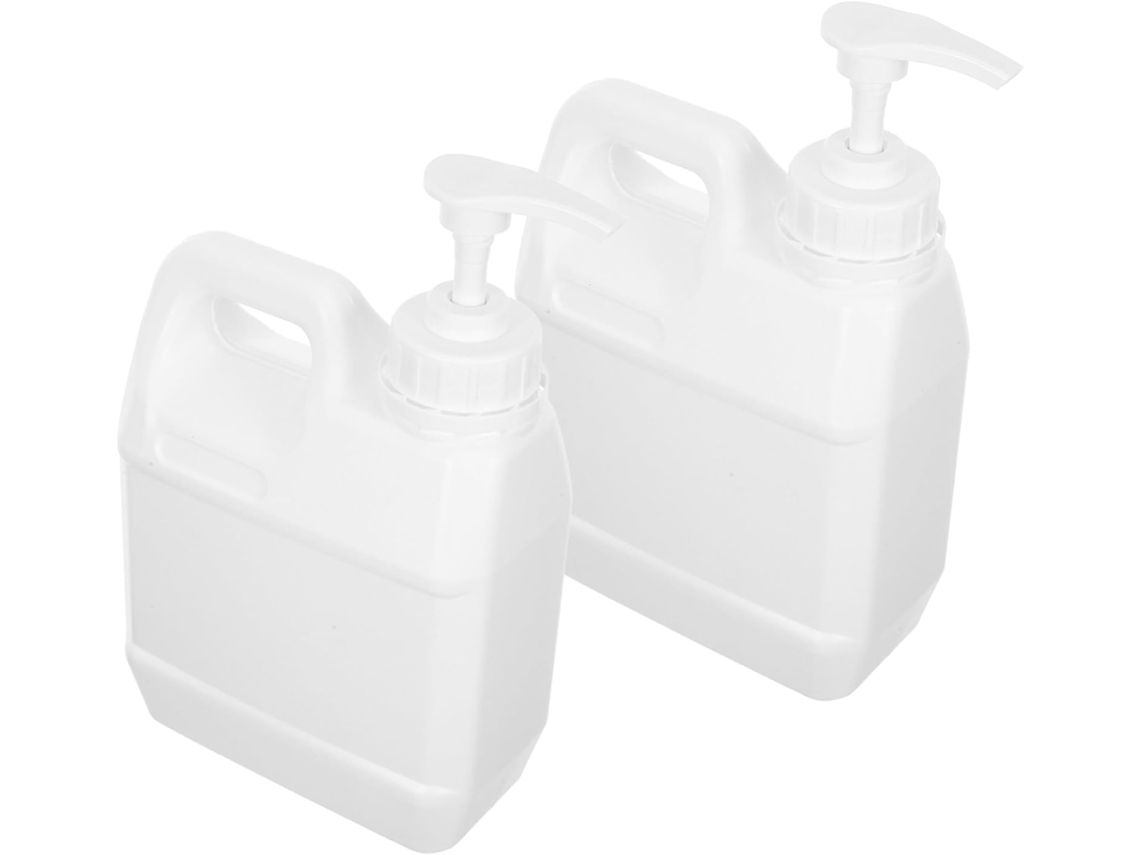 De 2 Frascos Reutilizáveis Com Bomba Dosadora Para Cosméticos E Líquidos, Frascos De Plástico À Prova De Vazamentos.
