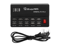 Panel de carga rápida USB de 12 puertos para el hogar