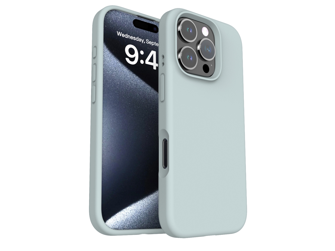 (cian, Iphone 13 Pro) Funda Para Teléfono Sencilla, De Color Sólido Y Resistente A Los Golpes, Compatible Con Iphone, De Silicona Líquida.