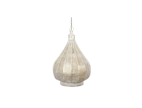 Lámpara de Techo HOME ESPRIT Blanco Dorado Metal 40 W 40 x 40 x 55 cm