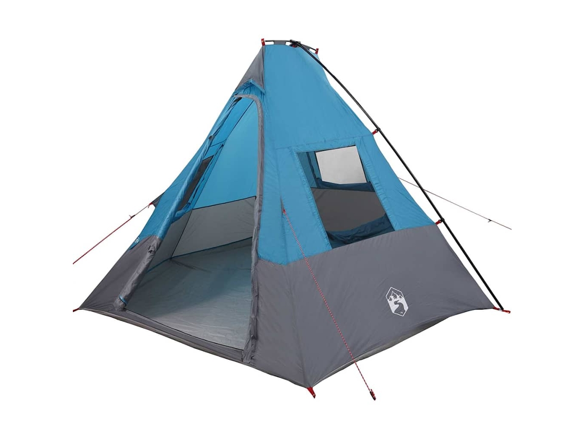 Carpa Tipi Con Techo Azul 383 X 338 X 217 Cm Tafetán