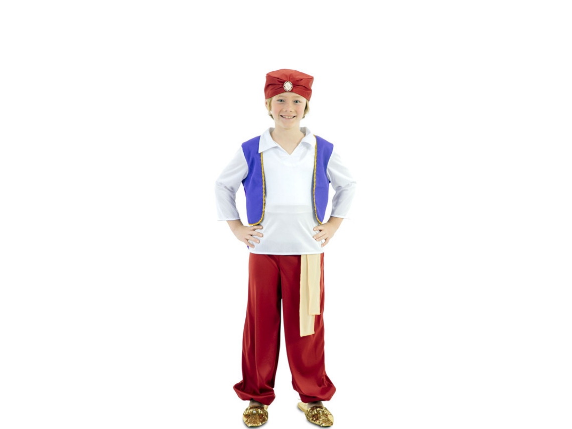Disfraz de Niño EUROCARNAVALES Aladim Rojo y Blanco  (5 - 6 Años)