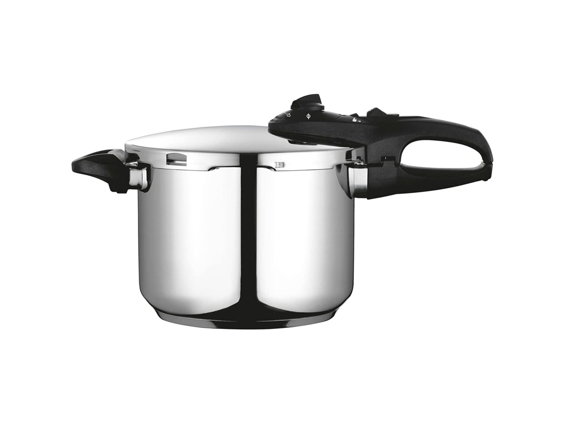 Olla A Presión 6 Litros, Inducción, Express Super Rápida, Acero Inoxidable 18/10, Todas Cocinas Fagor Duo 6 Plata