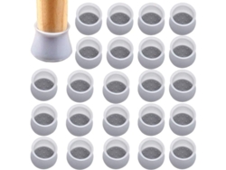 2026-linjou 36 Piezas Tapa Silicona Pies Silla Con Fieltro Antideslizante Para Patas Redondas (34*40*30mm, Gris)
