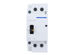 Contactor De Ca Doméstico Bch8-32m 24v 32a 2p Para Riel Din, Interruptor Manual 1no1nc