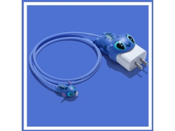 Protector de cable de datos de plástico con diseño de dibujos animados de Aetheria, antirotura, para iPhone 12 y 13, azul.