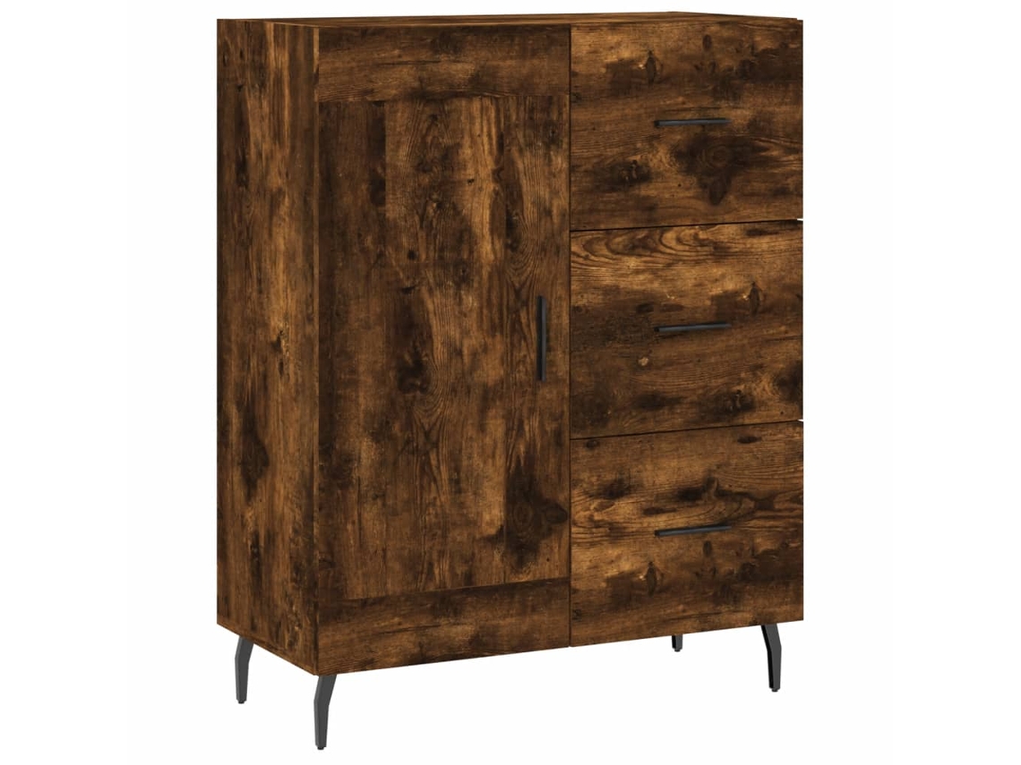 Maison Exclusive - Aparador De Madera De Ingeniería Roble Ahumado 69,5x34x90 Cm