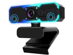 Cámara web con transmisión de 1080p a 60 fps, micrófono, luz de relleno RGB, enfoque automático, compatible con computadora Yizhood