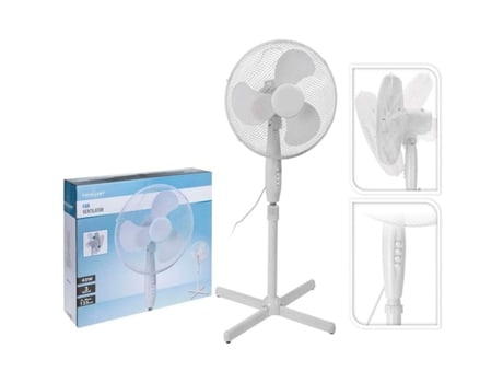 Ventilador de PieEXCELLENT ELECTRICS Blanco 45 W