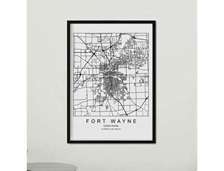 Poster NACNIC Mapa de Fort Wayne (A3)
