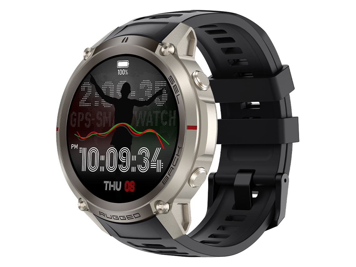Smartwatch Dm59 Gps Mapas Offline 5 Atm Amoled Tela Para Esportes Ao Ar Livre Preto