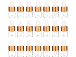 Frascos Conta-gotas De Vidro Vazios E Recarregáveis De 1 Ml, Pacote Com 100 Unidades.