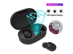 Auriculares inalámbricos E6s con pantalla LED, TWS, Bluetooth V5.3, resistentes al agua, para bicicleta eléctrica (negro)