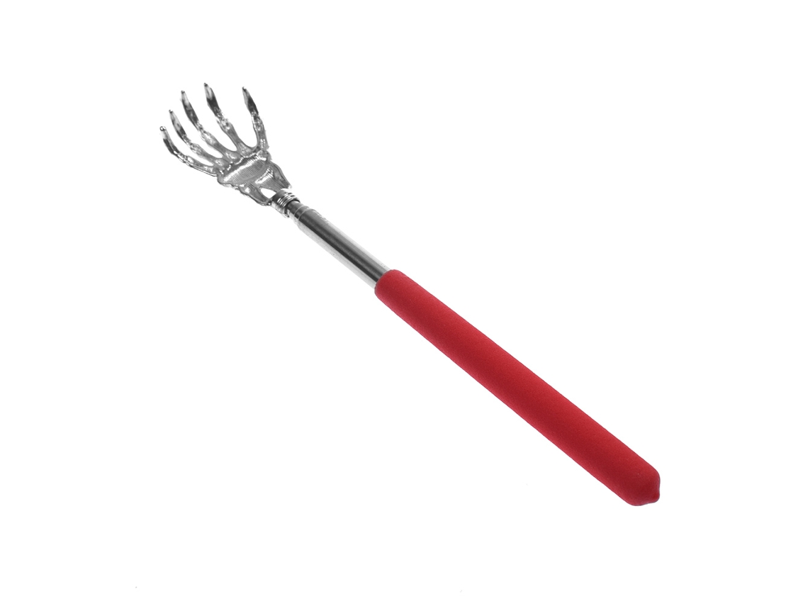 Rascador De Espalda Retráctil De Acero Inoxidable (rojo) Para Aliviar La Picazón.