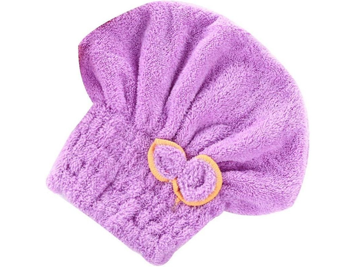 Toalla de microfibra Fast Cap para secador de pelo, de secado rápido, con cierre de lazo, para mujer, color morado CARE.