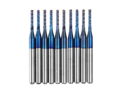 Juego de 10 brocas de carburo recubiertas para grabado de placas de circuito impreso, tamaños de 2,2 a 3,0 mm, con recubrimiento azul (sin marca).