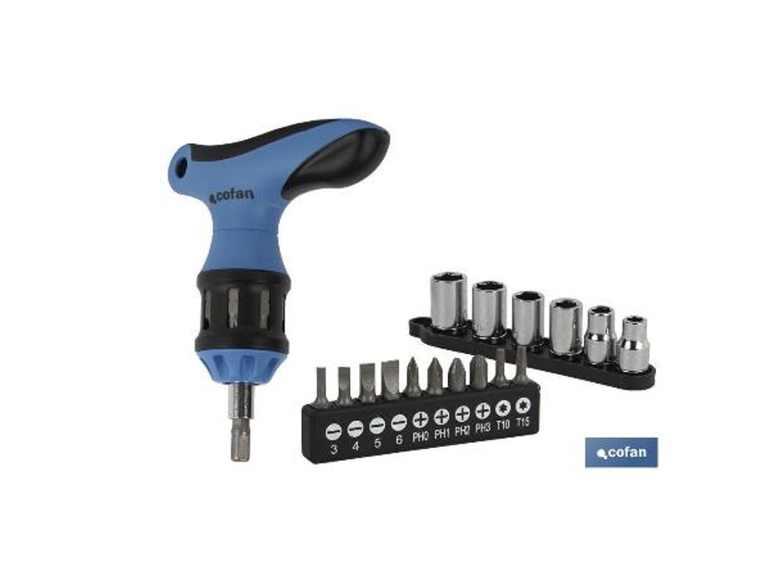 Set destornillador en t c/ carraca 26 pcs