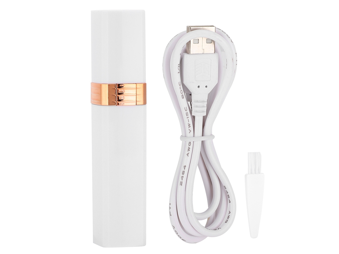 Afeitadora Usb Portátil Tamaño Lápiz Labial Depilador Eléctrico Mini Para Mujer Cuerpo Completo Blanco