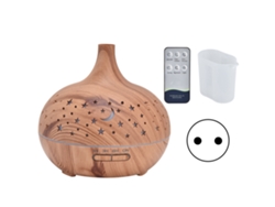 Humidificador De Sobremesa De 400 Ml Con Difusor Aromático, Luz Nocturna Led, Mando A Distancia, Apagado Automático A 35 Db Y Enchufe Europeo.