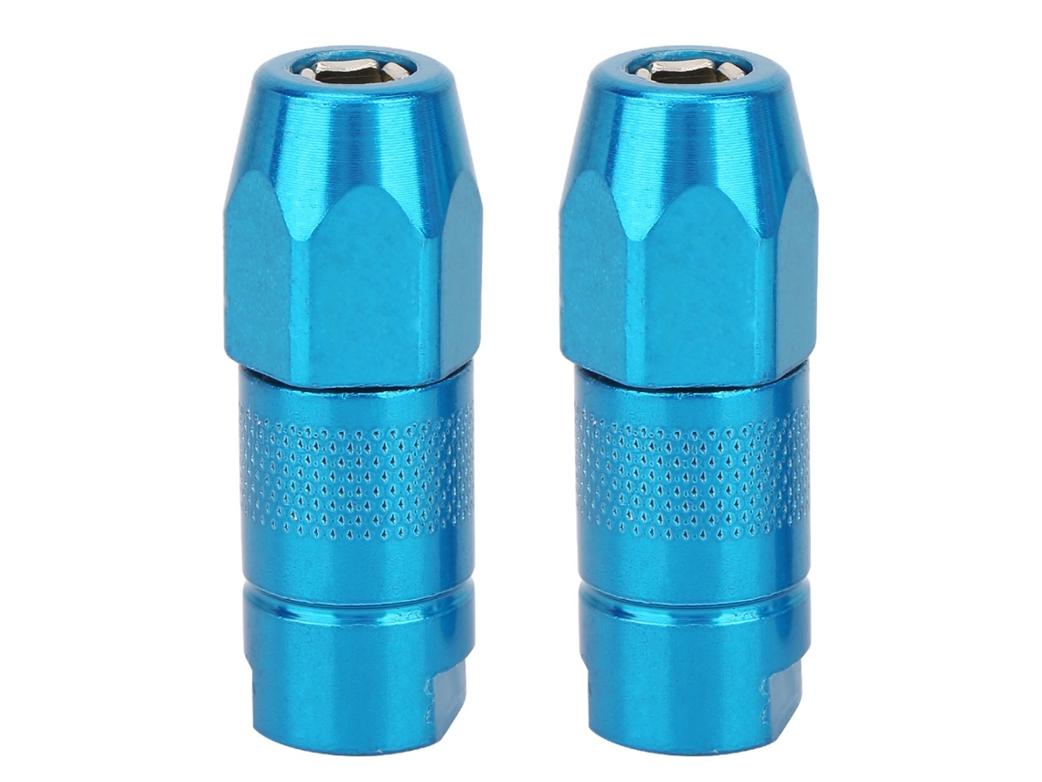 2 Piezas Boquilla Plana De Grasa Para Pistola De Grasa Accesorios De Lubricación (azul)