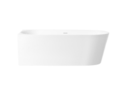 Bañera Beliani Renaca de acrílico blanco con acabado clásico, 79 x 170 x 58 cm