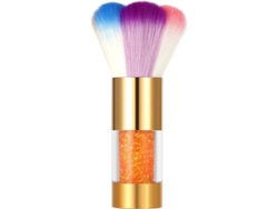 Cepillo Para Eliminar El Polvo De Uñas Acrílicas, Cepillo Colorido Para Quitar El Polvo Con Diseño De Flores Y Mango De Diamantes De Imitación.