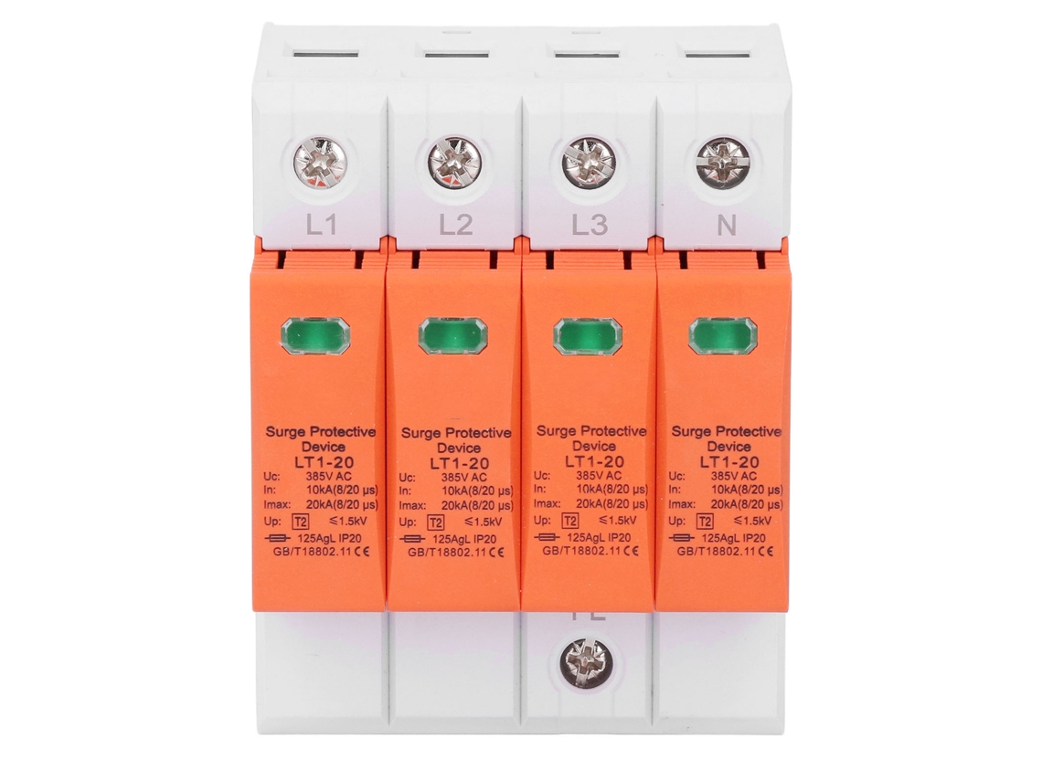 Dispositivo De Descarga De Baja Tensión 385 Vca 10-20 Ka 4p Protector Contra Sobretensiones