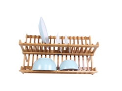 Jaula plegable de madera para secar platos