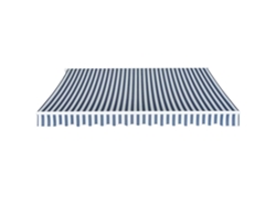 Maison Exclusive - Toldo Plegable De Operación Manual 350 Cm Azul Y Blanco
