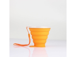 Botella de agua infantil plegable de silicona MDUG, vaso telescópico, ecológica (naranja)