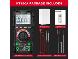 Multímetro Digital Habotest Ht136a, 10000 Cuentas, Voltaje, Corriente, Capacitancia, Resistencia, Probador De Temperatura.