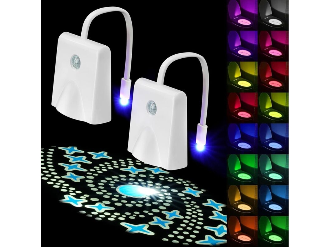 Lámpara Led Para Inodoro, Juego De 2 Piezas Con Sensor De Movimiento.