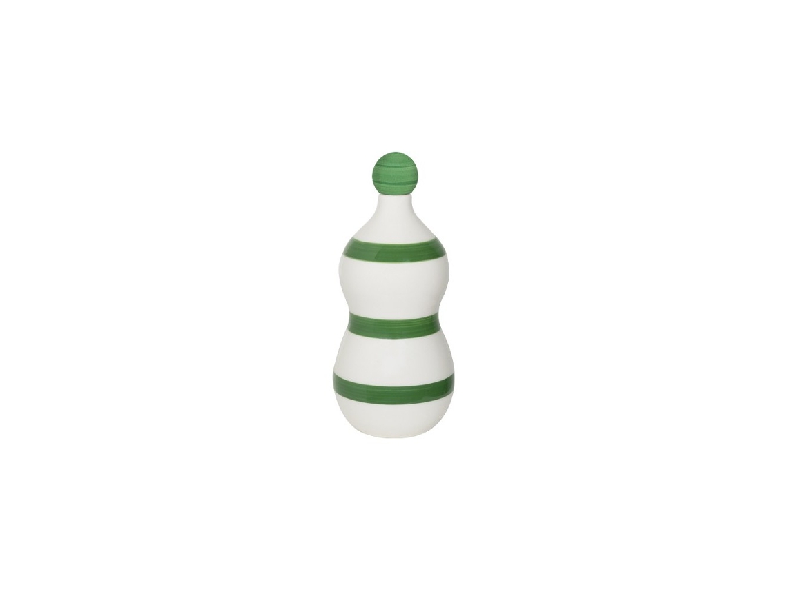Lido - Botella De Cerámica Con Rayas Verde Zafferano