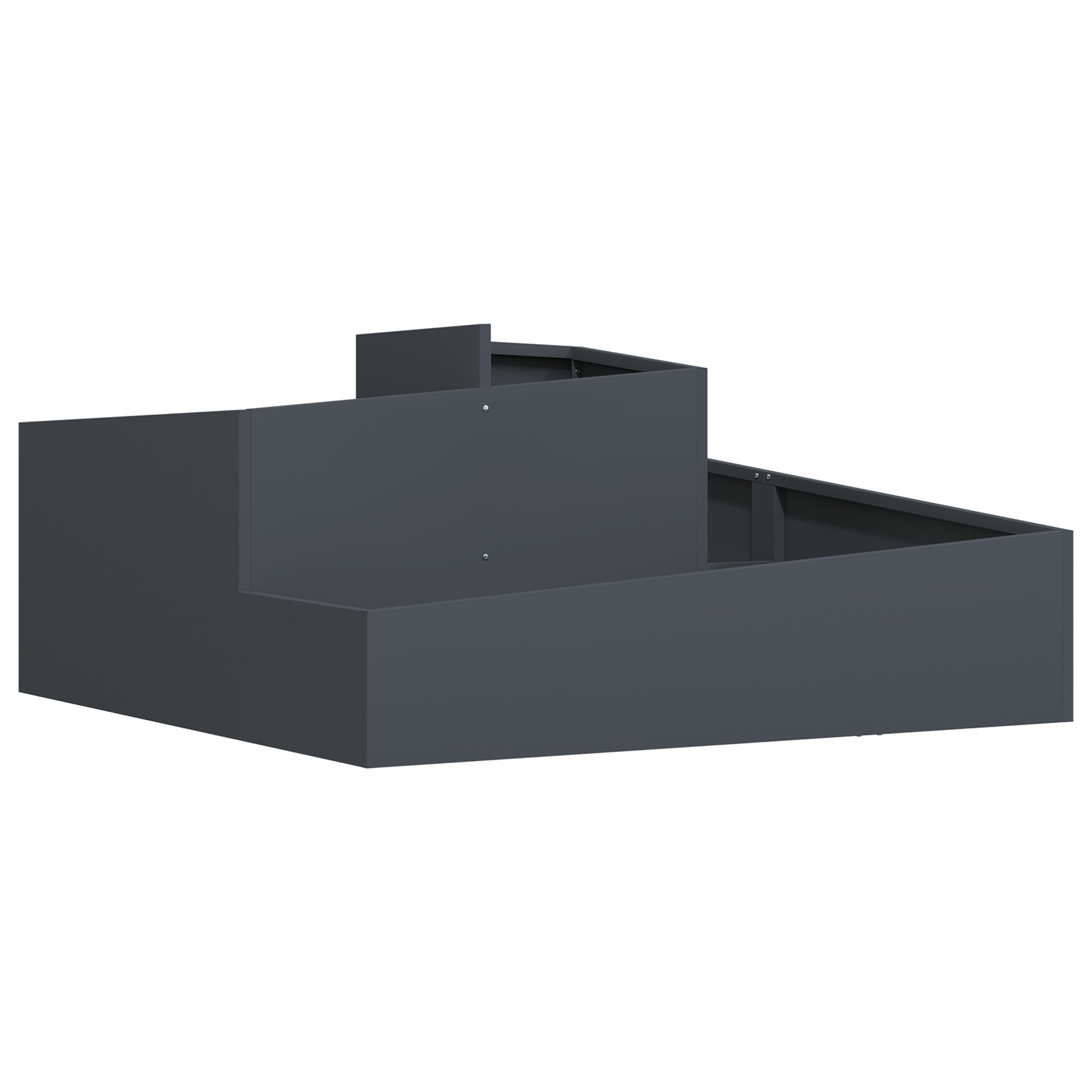 Jardinera de metal galvanizado Vidaxl gris antracita (100 x 100 x 50 cm)