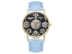 Reloj De Pulsera Unisex De Estilo Retro Zhoulianfa Quartz Azul Claro Informal