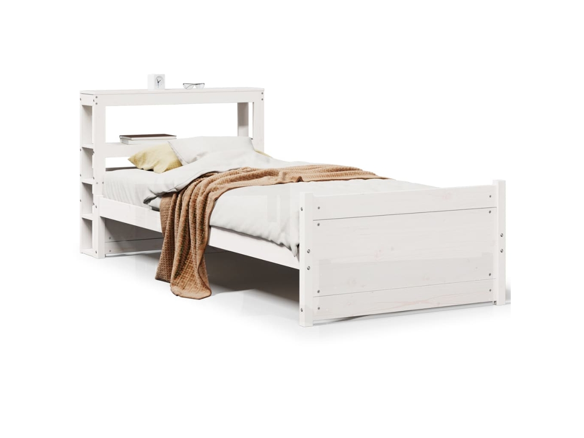 Maison Exclusive - Estructura De Cama Con Cabecero Sin Colchón Blanco 90x190 Cm