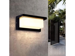 Aplique De Pared Led Cuadrado Para Exteriores, Resistente Al Agua Y Con Sensor.