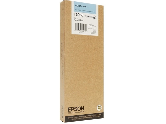Cartucho de tinta original EPSON, T6065 220 ml , Cian claro, C13T606500