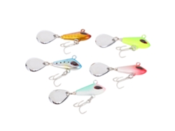 Piezas De Señuelos De Pesca Metálicos De 10 G Con Vibrador Y Lentejuelas, Cebo Artificial Duro Para Lubina De Agua Dulce.