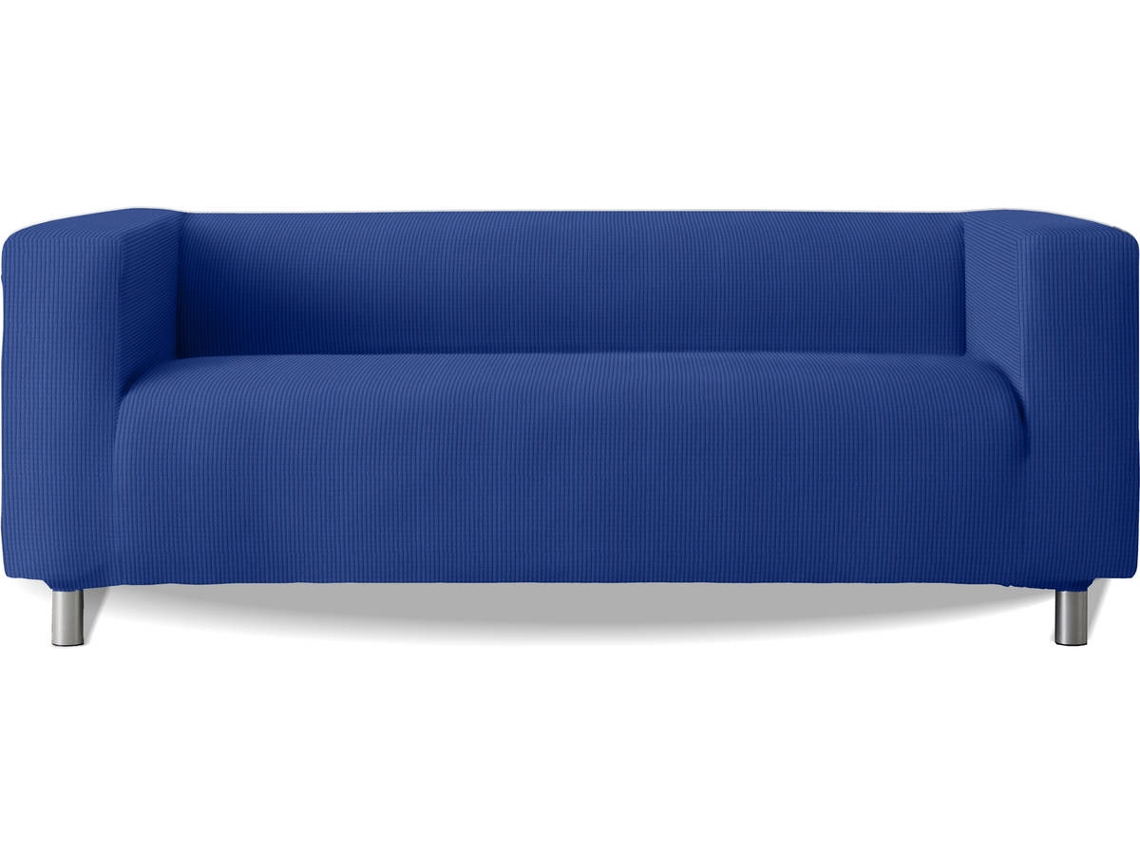 Funda para Sofá Klippan brazos altos Tejido Elástico MILICA Aruba  (Poliéster - 190 cm - Azul)