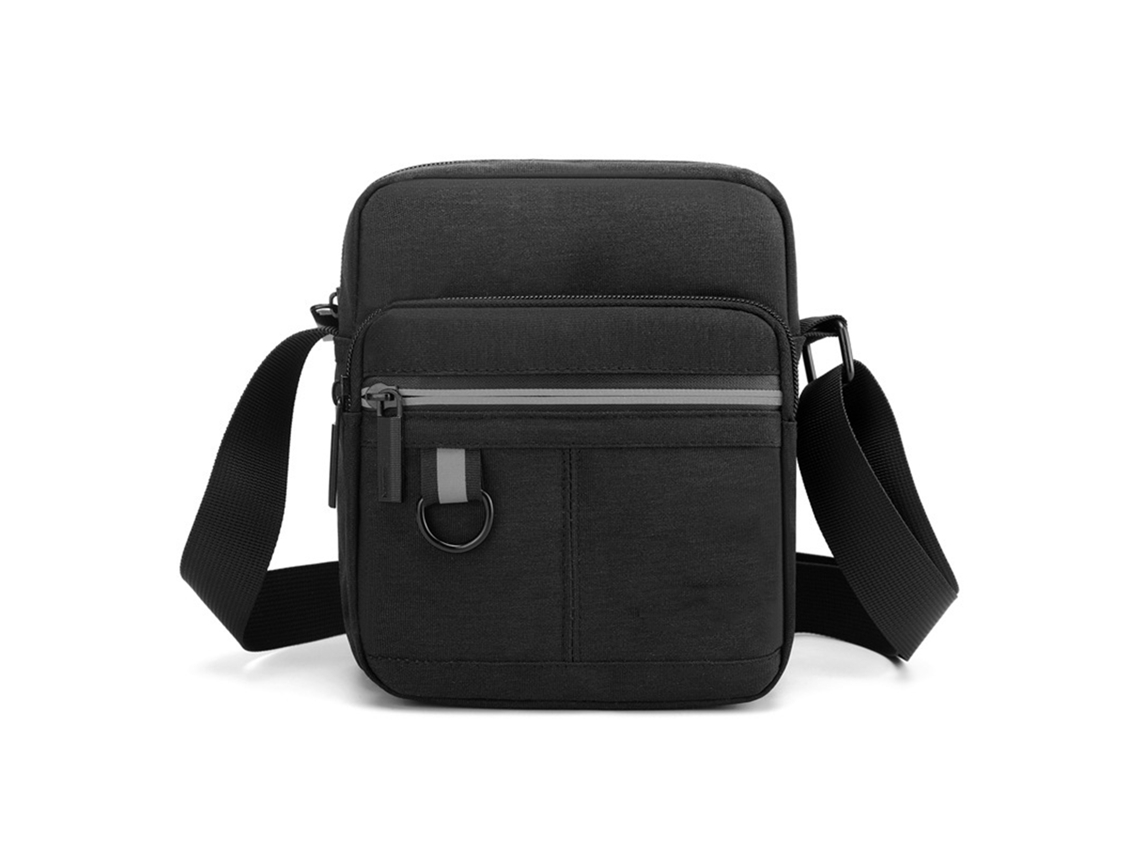 Bolso De Hombro Negro Para Hombre, Gran Capacidad, Lona De Poliéster A La Moda.