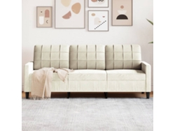 Sofá De 3 Plazas Terciopelo Color Crema 180 Cm