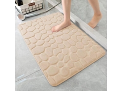 (albaricoque) Alfombra De Baño/puerta Absorbente De Agua Antideslizante 3d, Diseño De Canal En Relieve, Secado Rápido