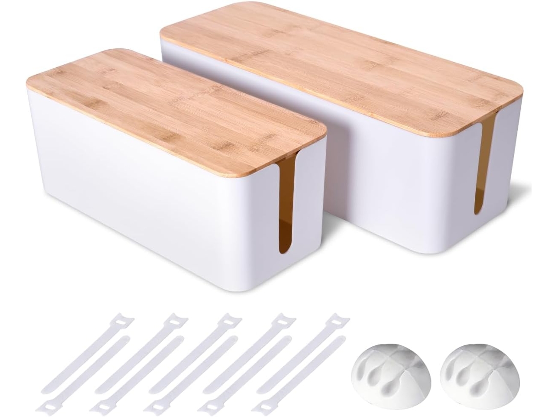 2 Cajas Madera Para Cables Abs Con Cierre Antibebés