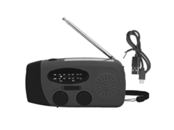 2026-radio De Manivela Solar Con Linterna Led Fm Am Wb Usb Portátil Para Emergencias Negro Japonés