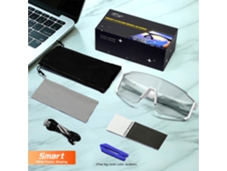 Gafas inteligentes Chrui Qy Pro01 con Bluetooth, música, deportes al aire libre, ciclismo, protección UV (blanco y gris)